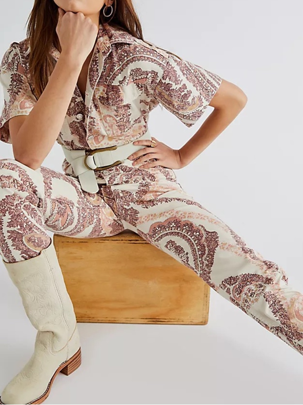Free People We The Free Marci Paisley Printed Coverall - Size S